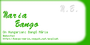 maria bango business card