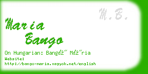 maria bango business card